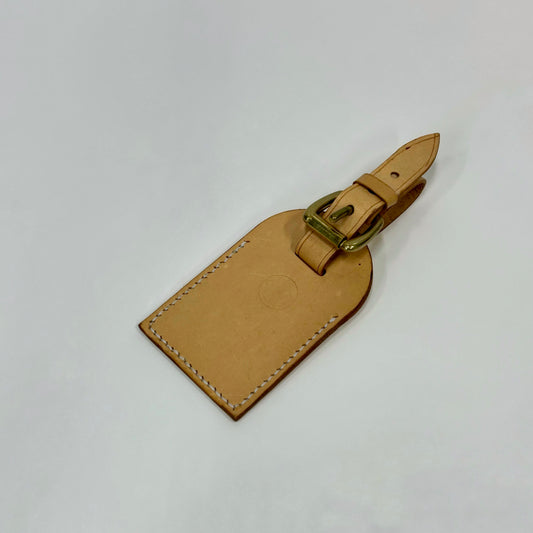 Handcraft Travel Tag(white line) Beige