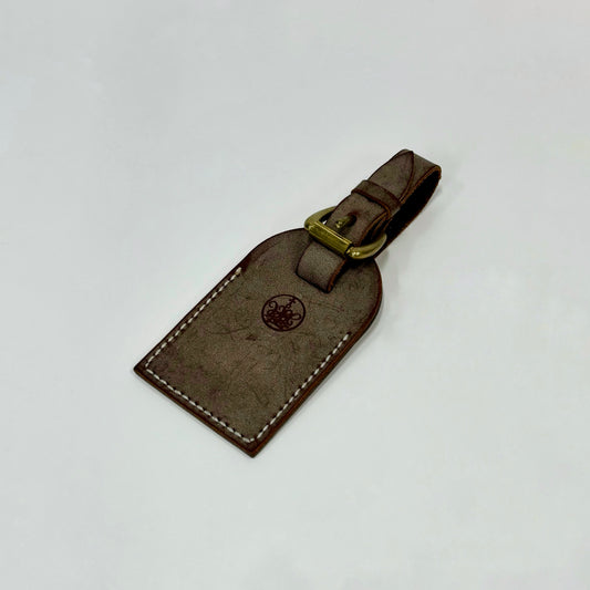 Handcraft Travel Tag(white line) - Brown
