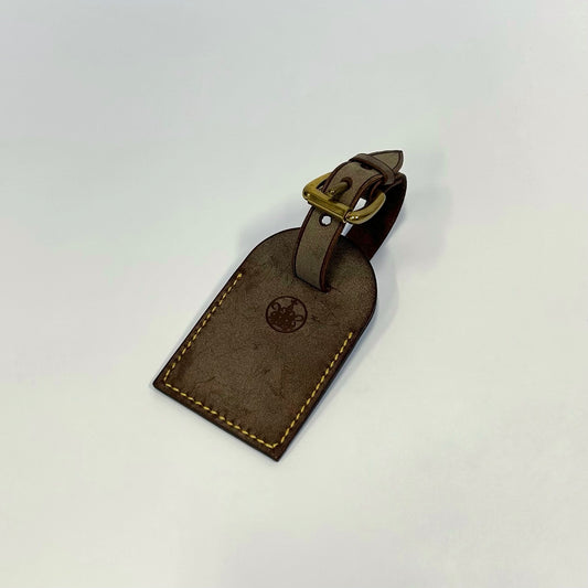 Handcraft Travel Tag(yellow line) - Brown