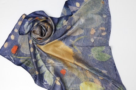 Heat transfer Plant Silk Scarf