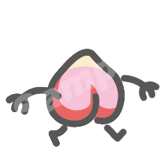 桃子圖案 刺繡棒球帽