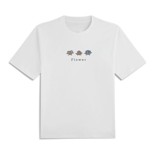 花朵主題 刺繡T-shirt