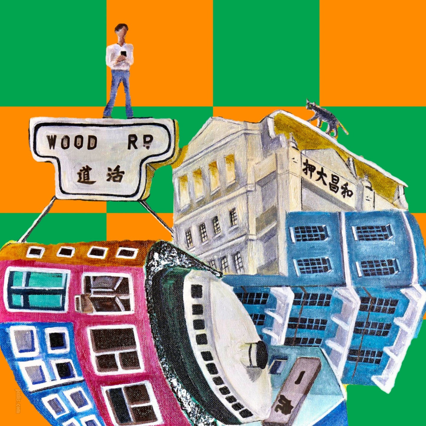 "Art in Wan Chai" Tote Bag Designed by Wong Hoi Kei, Joyce