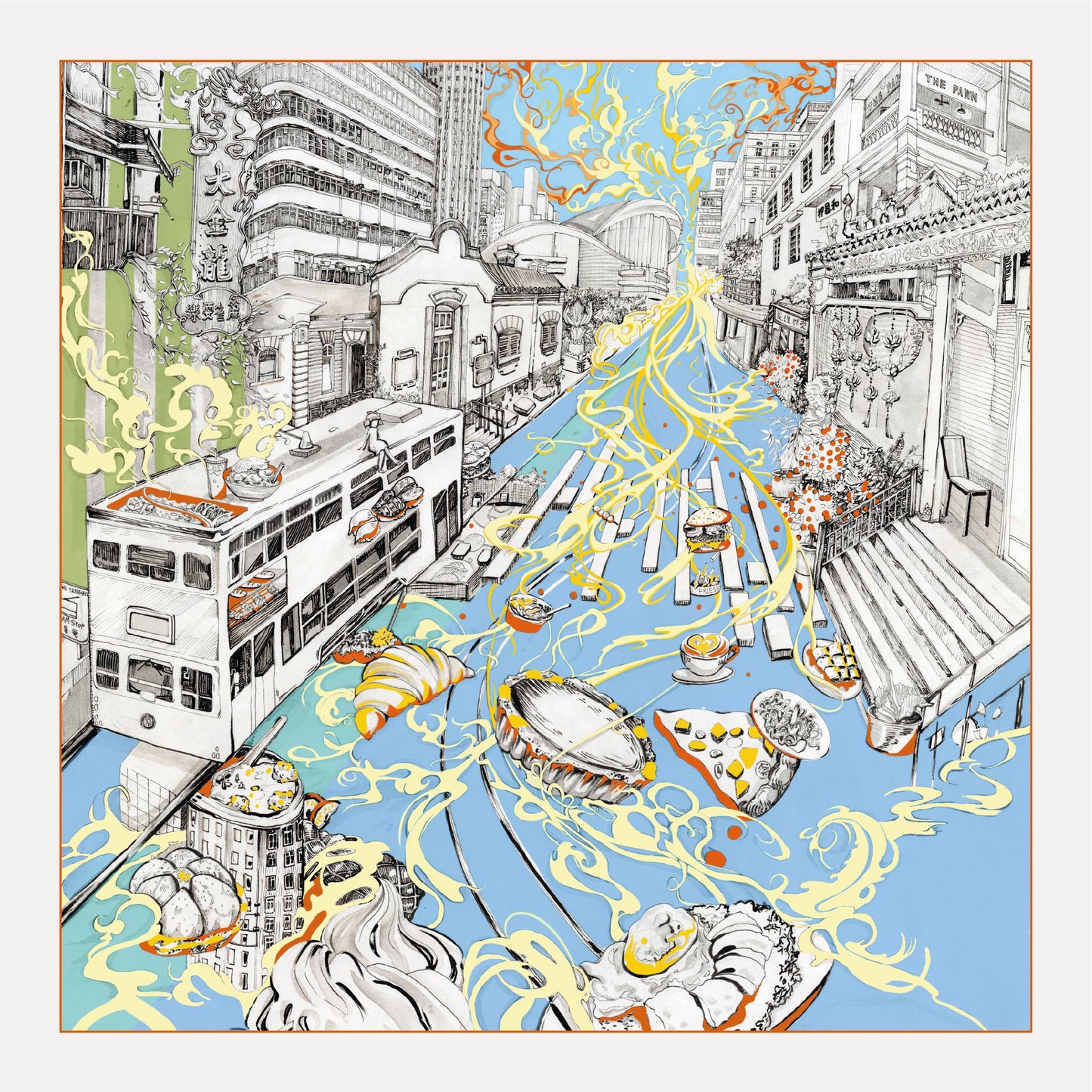 Wan Chai Culture Scarf Designed by So Miu So (Silk)