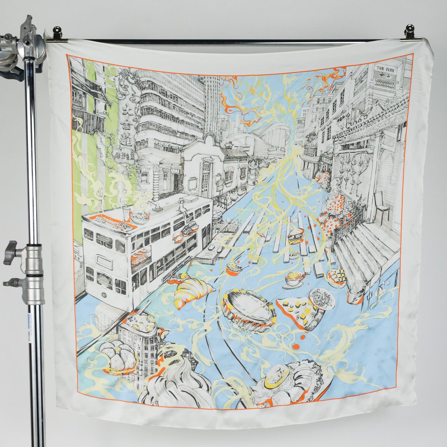 Wan Chai Culture Scarf Designed by So Miu So (Silk)