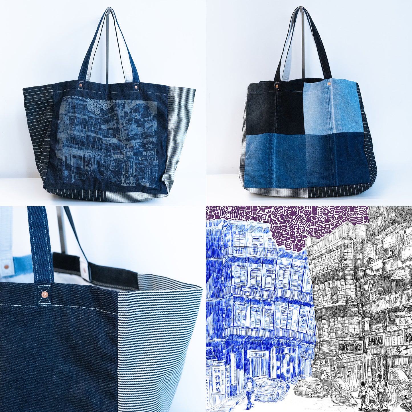 "Art in Wan Chai" Tote Bag Designed by Fong Tsz Ho