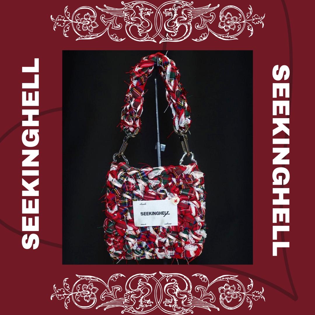 Seekinghel_ Red Tartan Pocket Bag