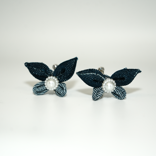 Livre_ Denim Butterfly Earrings