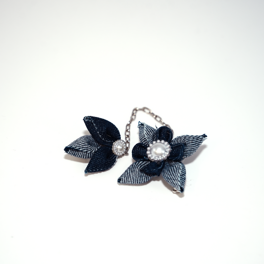 Livre_ Denim Flower Brooch