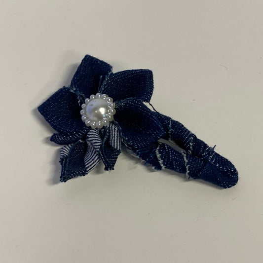 Livre_ Denim Flower Hairpin