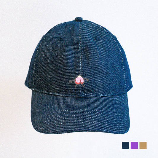 Embroidery Graphic Peaked Cap - Peach